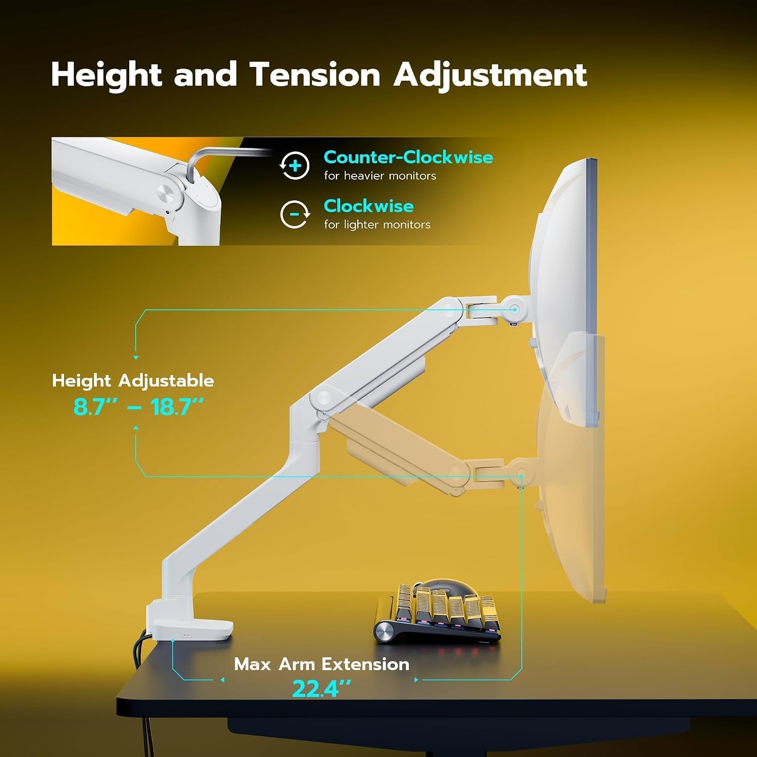 Thumbnail 5 de ARES WING Ultrawide Monitor Arm 44 lbs