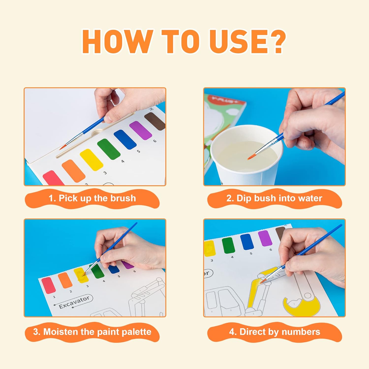 Thumbnail 4 de YPLUS Paint with Water Books for Toddlers: 7 Themed Watercolor Fun for Ages 1–6
