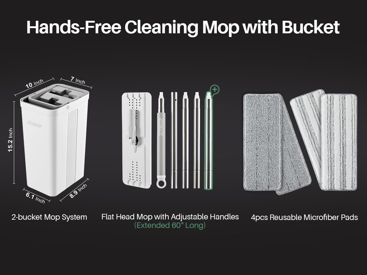 Detalle 2 de JOYMOOP Floor Cleaning Kit with Wet&Dry Mop 🧽