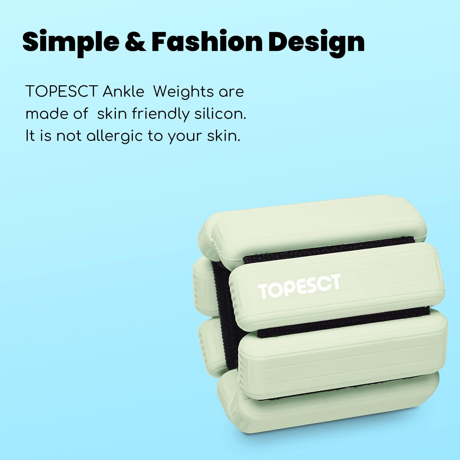Detalle de TOPESCT Adjustable Wrist Weights 1lb Set of 2