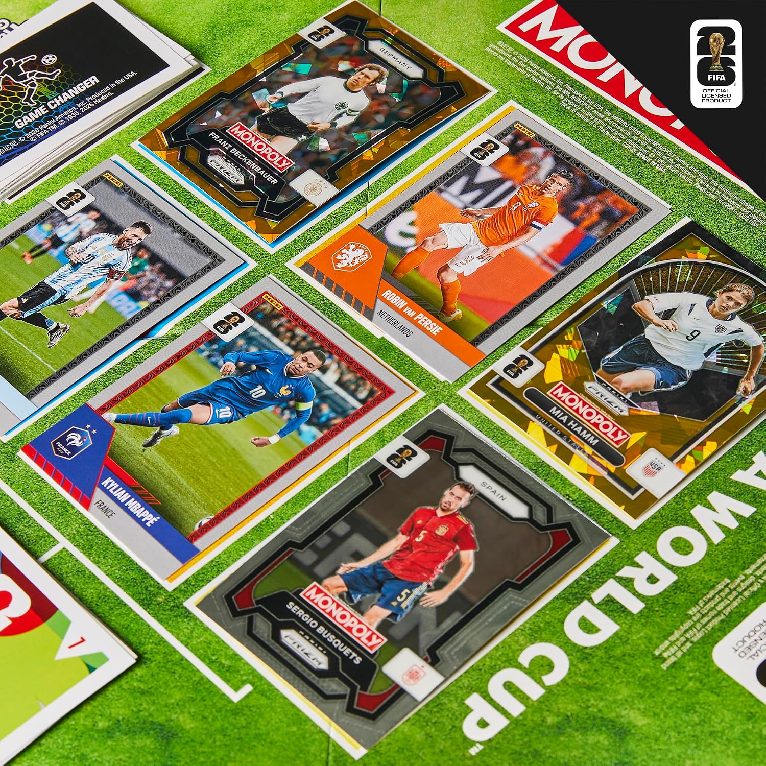 Detalle de Monopoly Panini Prizm: FIFA World Cup Game – Board Game with Panini Prizm 2026 Cards