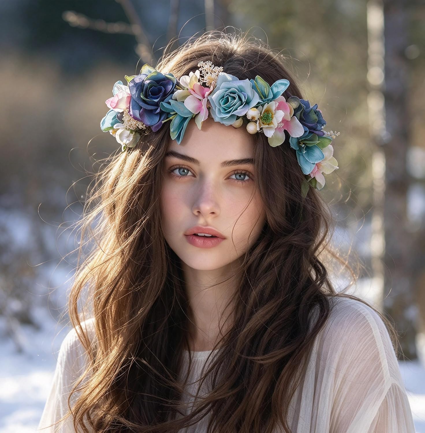 Detalle 2 de Vivivalue Flower Crown Headband, 17.8-Inch