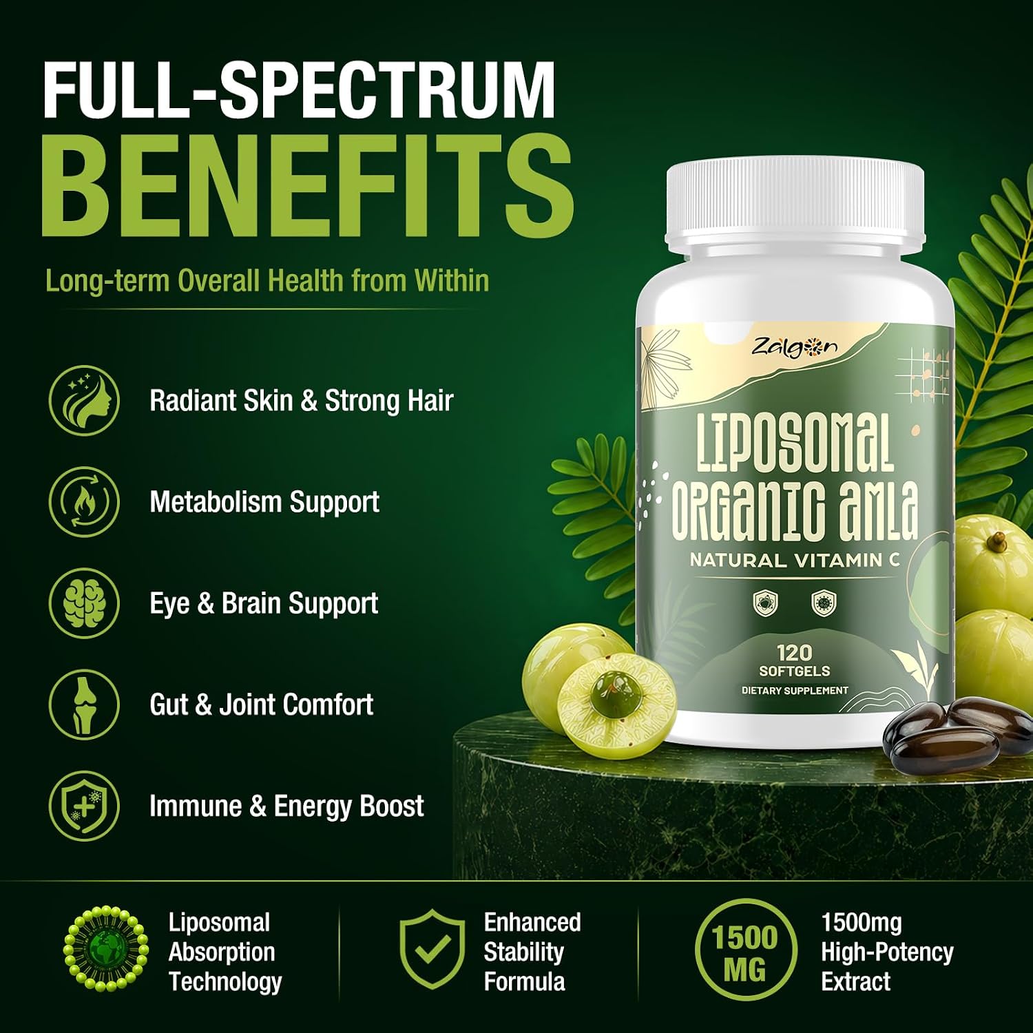 Detalle de Zalgon Amla Supplement 1500mg