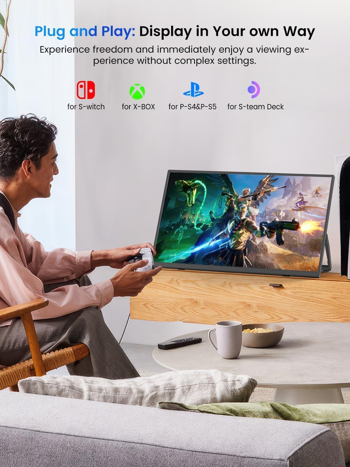 Thumbnail 6 de UPERFECT Portable Monitor 15,6 Zoll (1080P, IPS, 125% sRGB) mit Mini HDMI und USB‑C