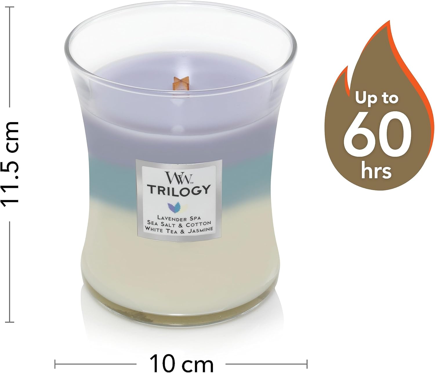 Thumbnail 2 de WoodWick Trilogy bougie jarre moyenne parfumée avec mèche Pluswick – Séjour au calme