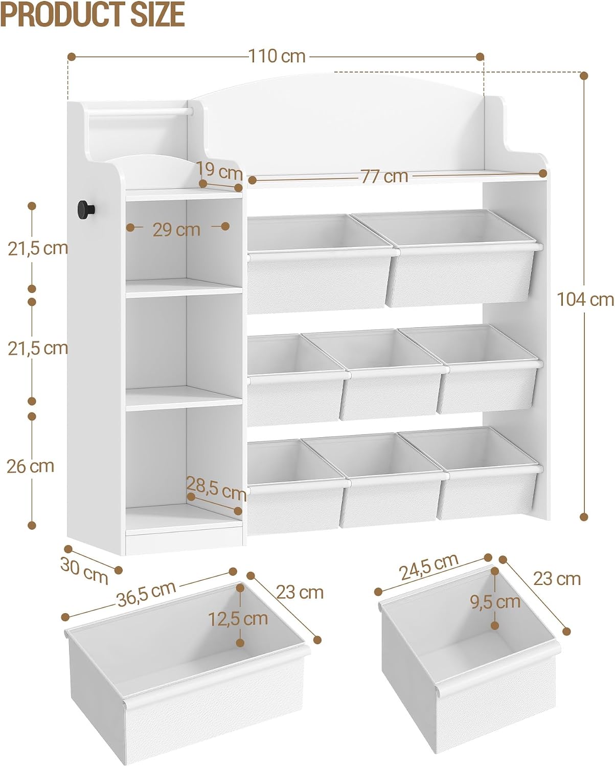 Detalle de Hzuaneri Libreria per Bambini 110 cm Bianco