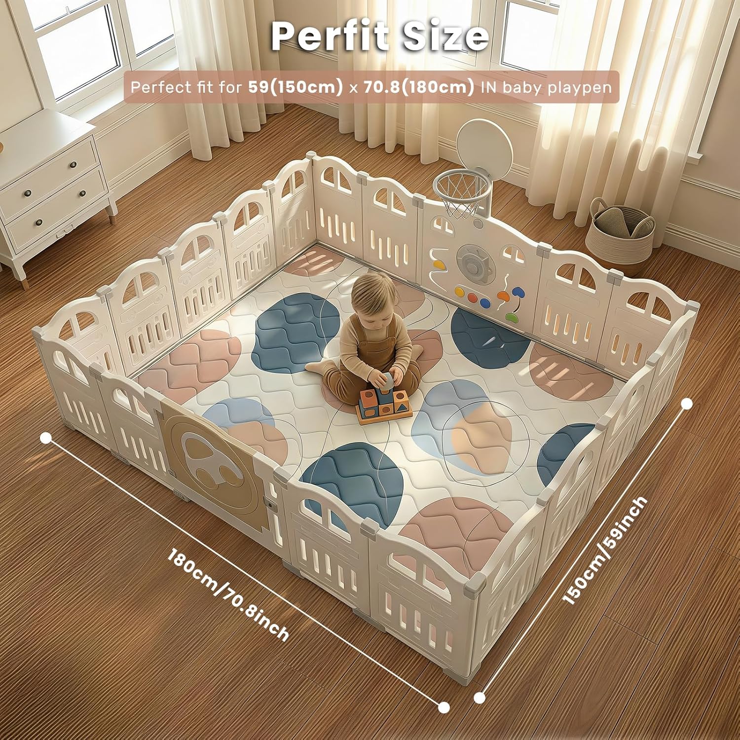 Detalle 2 de UBRAVOO Baby Play Mat 71 x 59 inches