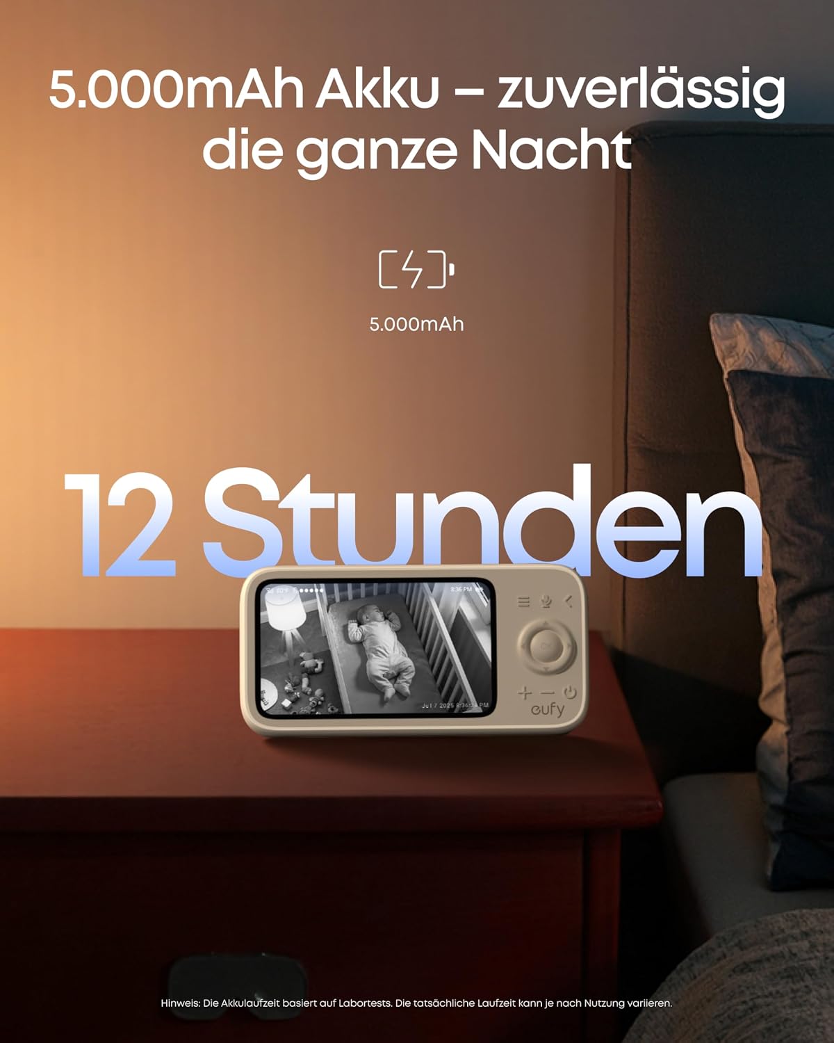 Detalle 2 de eufy C10 Babyphone 2K mit 12 Std Akku