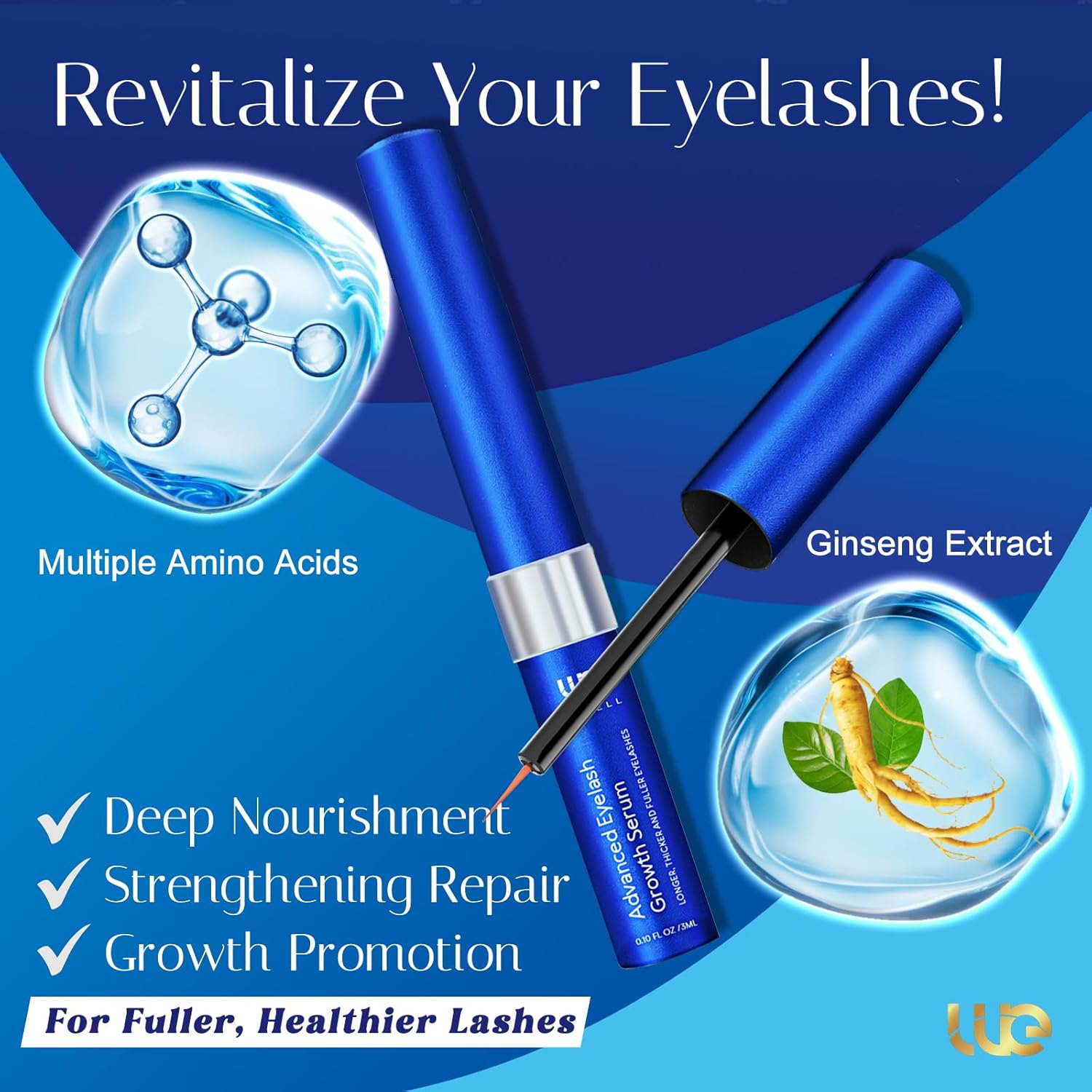 Detalle 2 de Lash Serum ohne Hormone – Natürliche Wimpernformel 1 ml