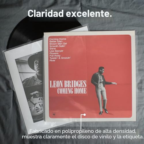 Detalle de GPXIIZ 50x Fundas Vinilos LP Exterior 12 Pulgadas Transparente