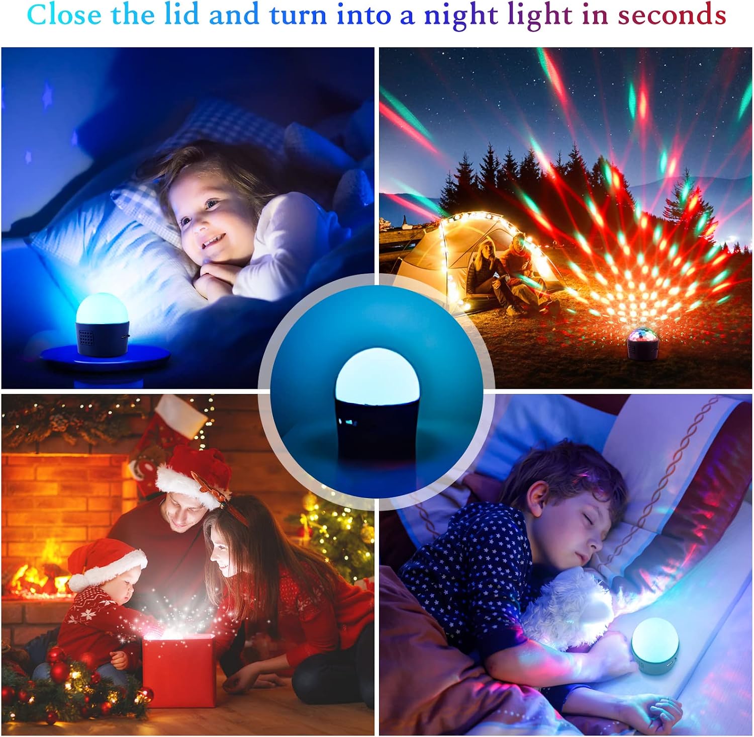 Thumbnail 4 de SEBRUANC Mini Discokugel: Musikgesteuerte LED-Partylicht mit USB-C, 380 mAh