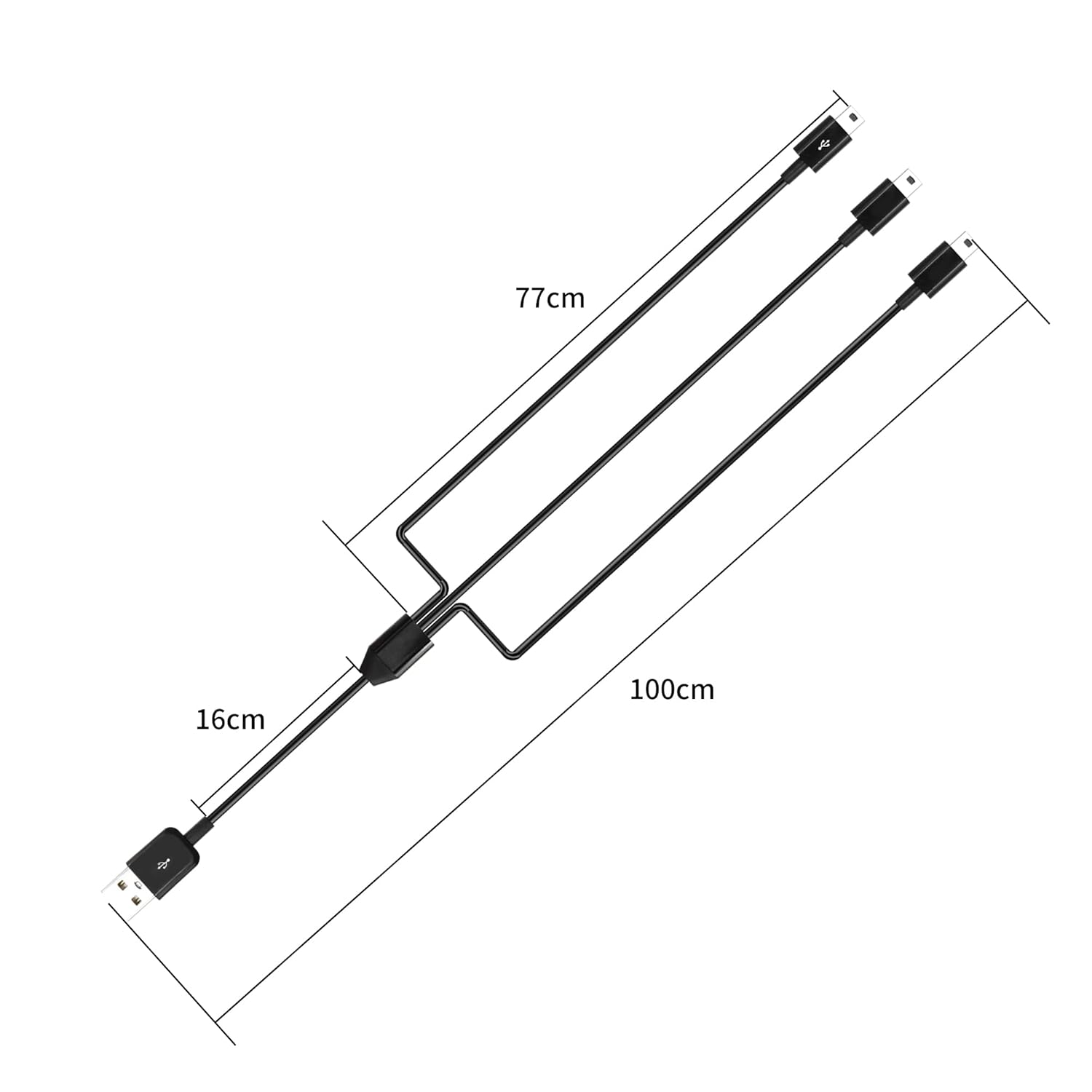 Thumbnail 6 de RIIEYOCA Multi Mini USB Splitter Cable 1M