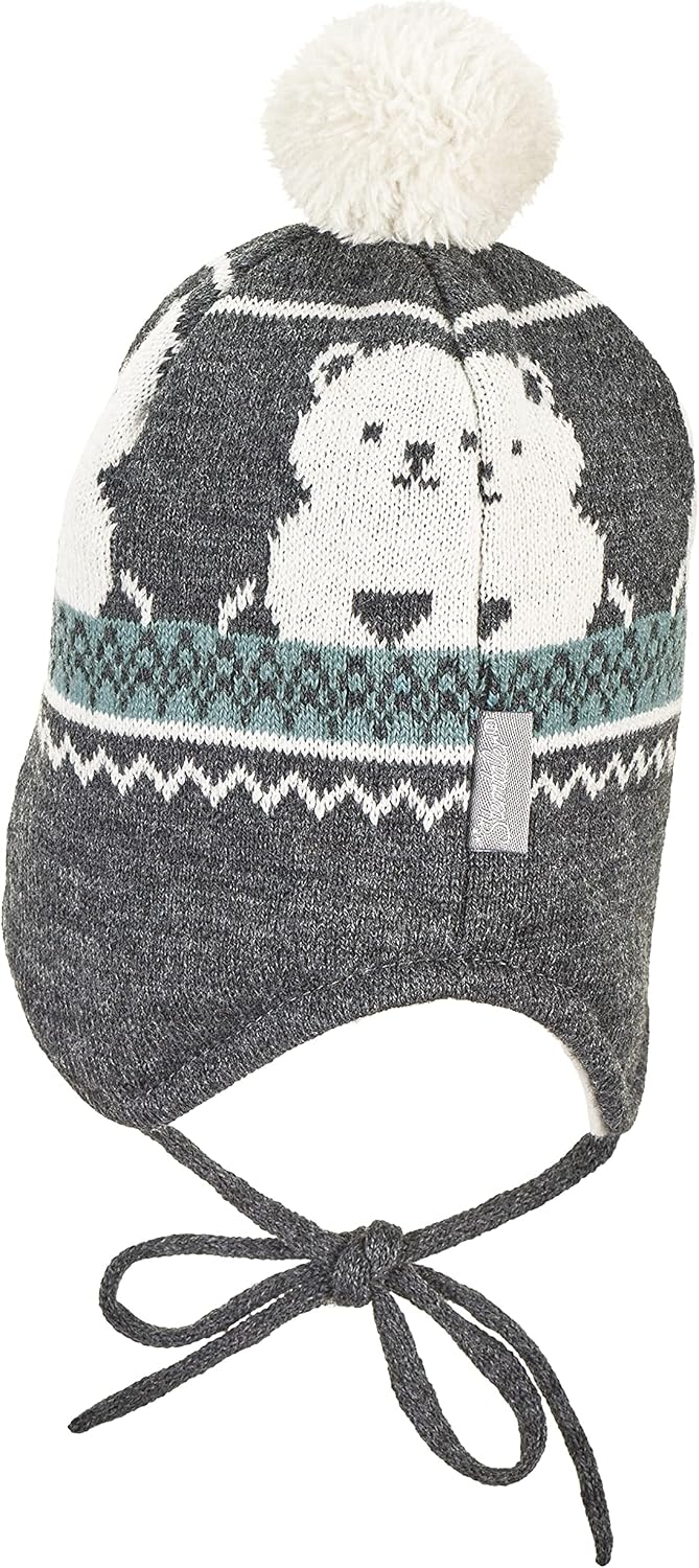 Thumbnail 3 de Sterntaler Bonnet Mixte Bébé Eisbärchen Tricot avec Cache-oreilles et Doublure polaire
