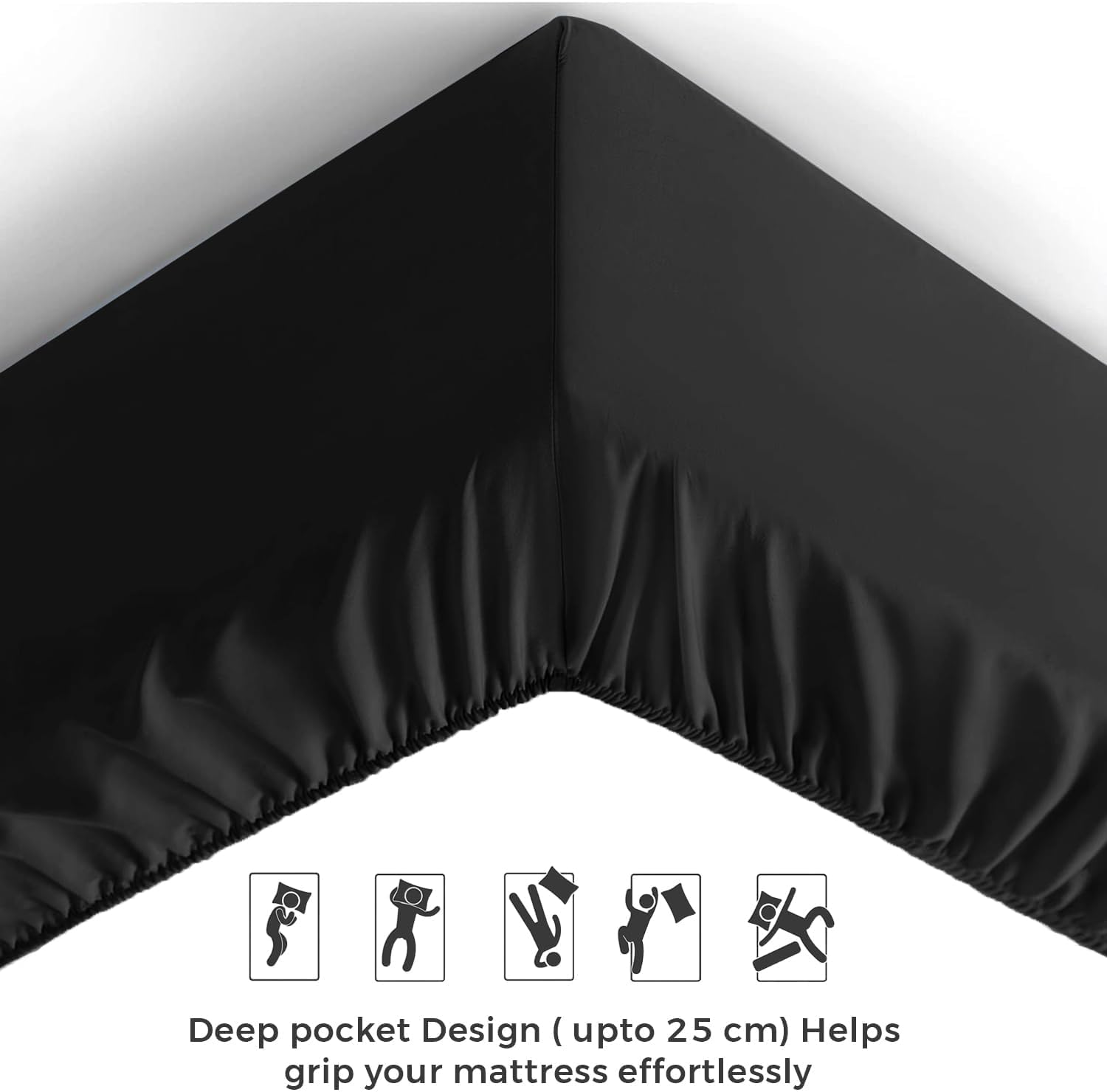 Thumbnail 5 de Aspire Homeware Double Fitted Sheet 25 cm
