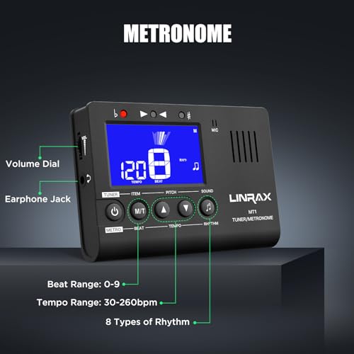 Detalle 2 de Linrax MT1 3-in-1: Digitales Metronom, Stimmgerät und Tongenerator