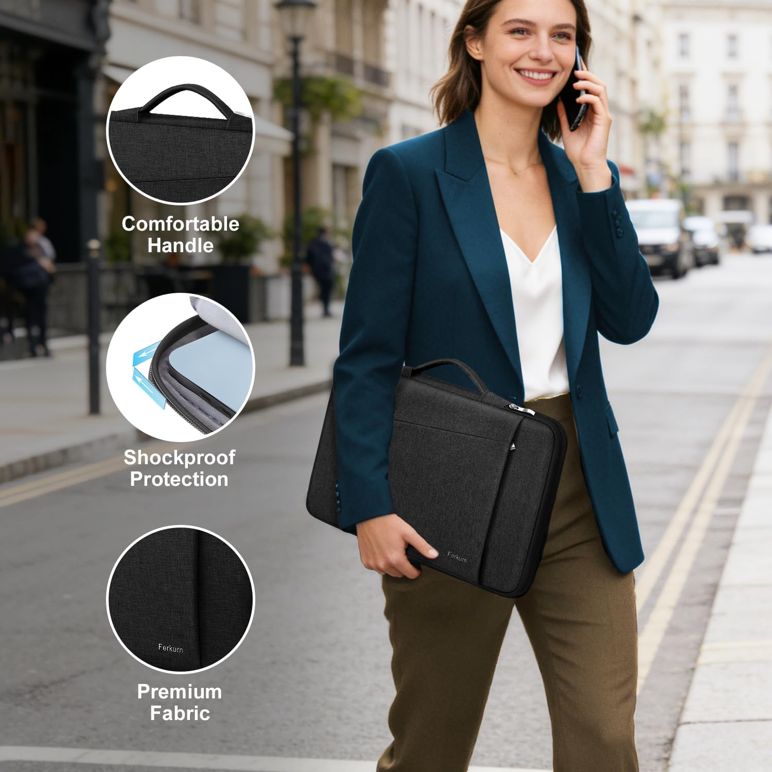 Detalle 2 de Ferkurn 13.3-inch laptop sleeve waterproof case