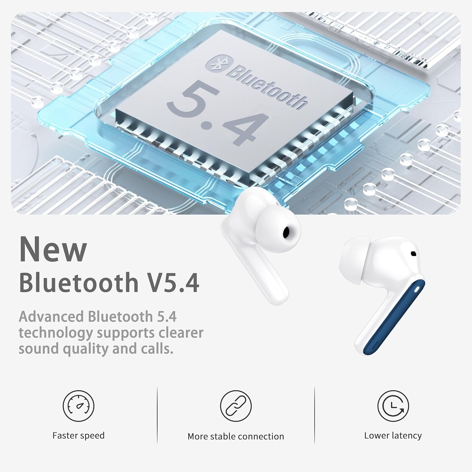 Detalle 2 de xinwld A97 Pro True Wireless Earbuds, Bluetooth 5.4, IPX7, 40-Hour Playtime