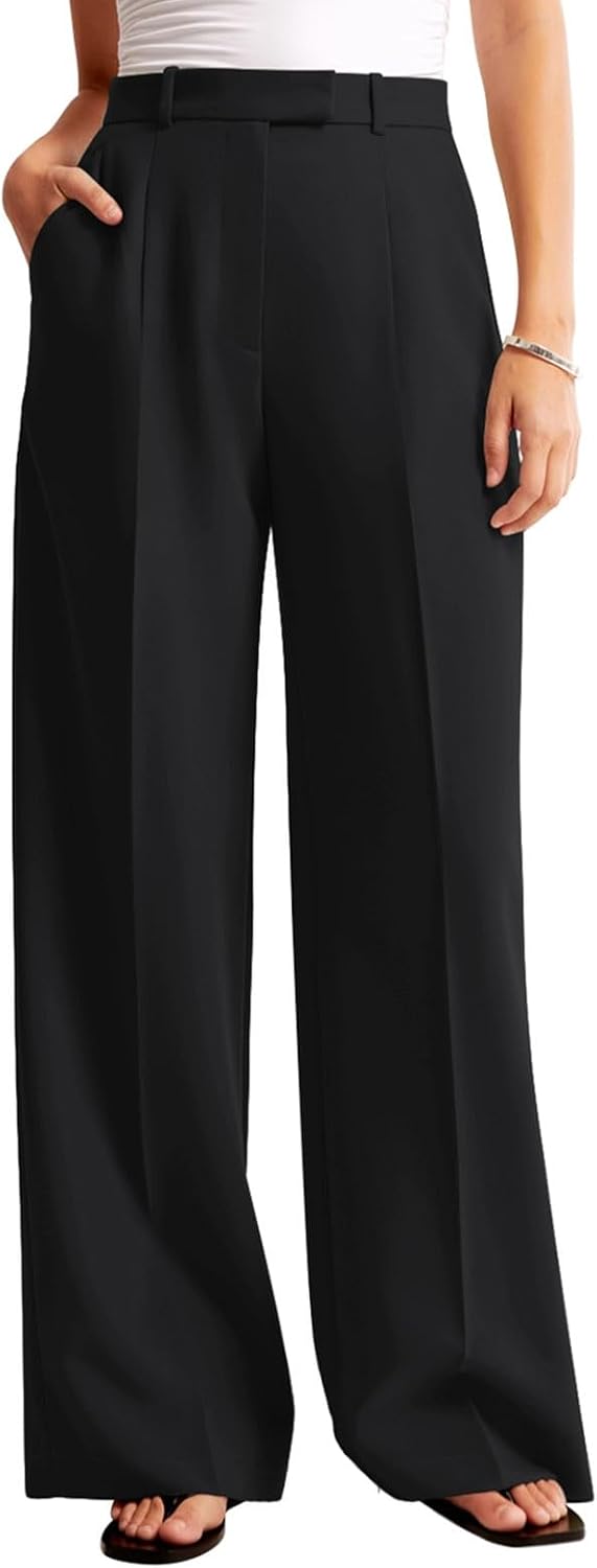 Detalle 2 de NIMIN Wide-Leg Work Pants in Polyester-Spandex