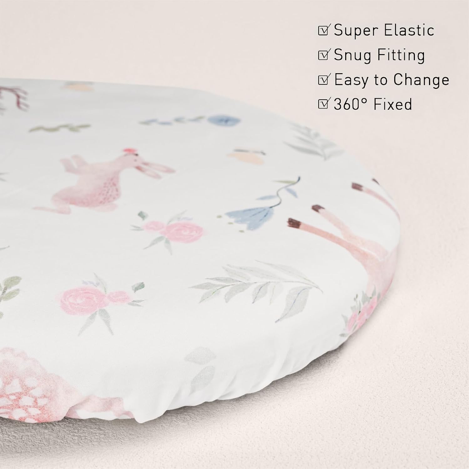 Thumbnail 3 de GLLQUEN BABY 4Pack Moses Basket Fitted Sheets 81x41x8cm