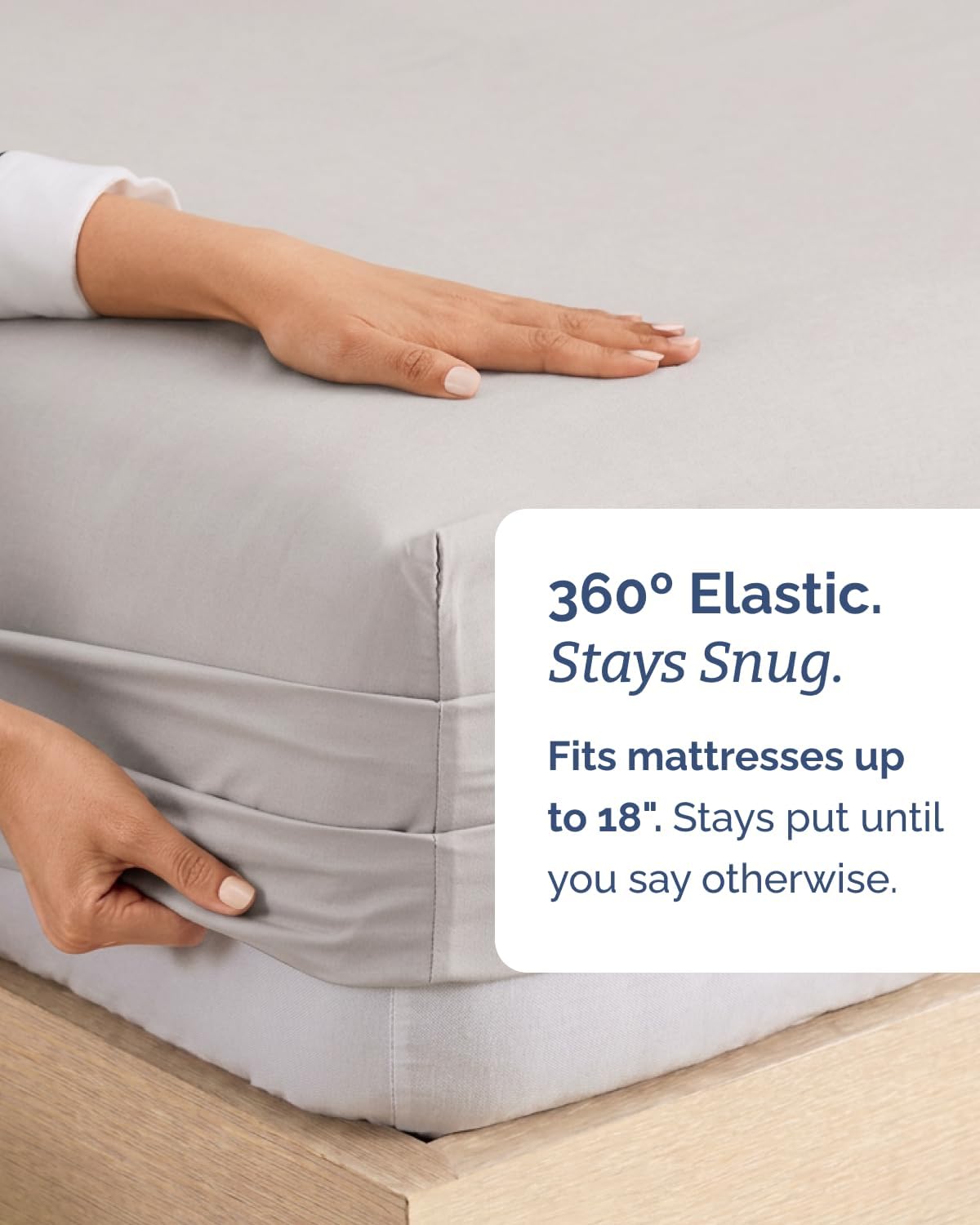 Detalle de 100% Rayon Derived From Bamboo King Size Bamboo Sheets – Cooling, Soft & Deep Pocket 18