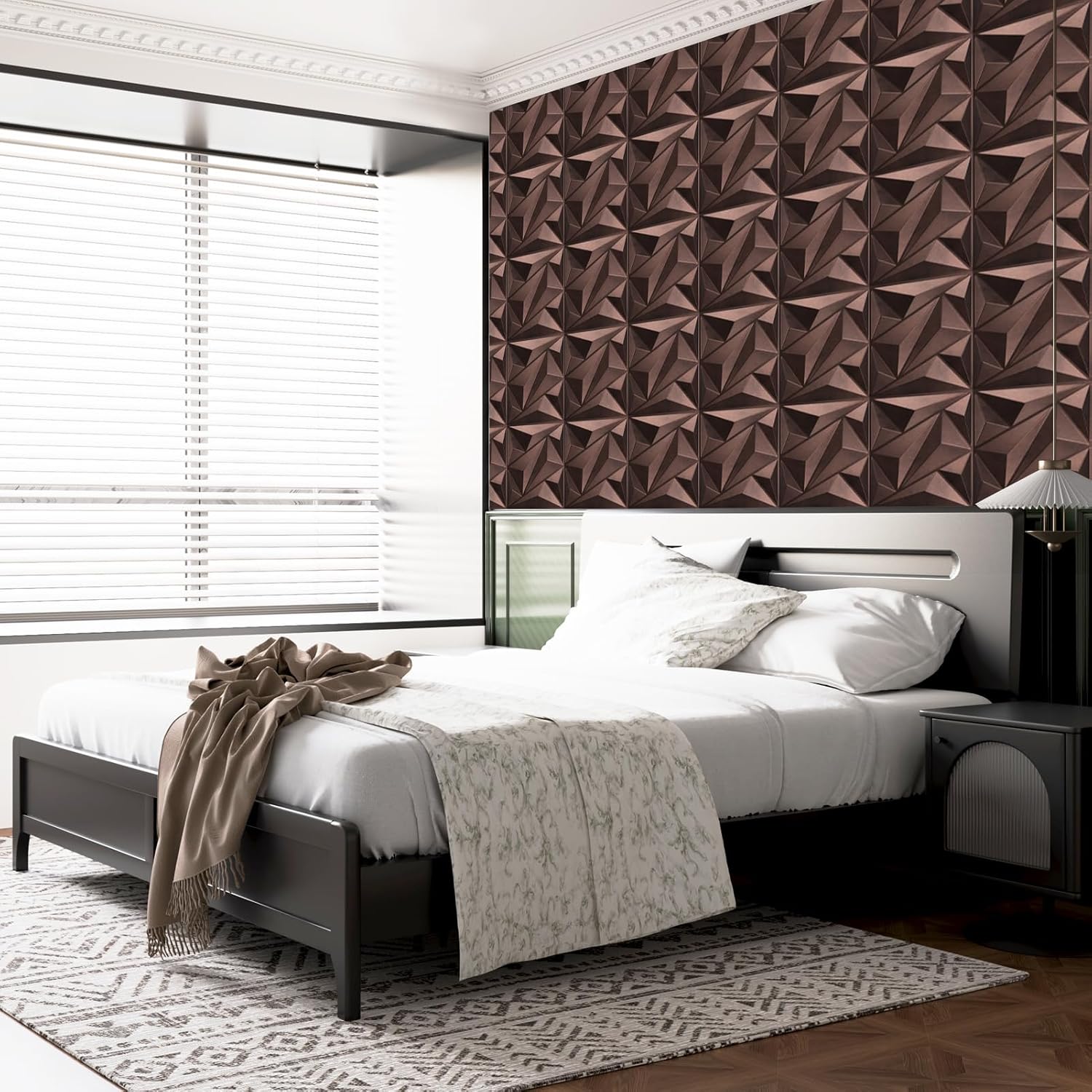 Detalle de Art3dwallpanels Antique Copper 3D PVC Wall Panels, 33-Pack, 32 Sq. Ft.