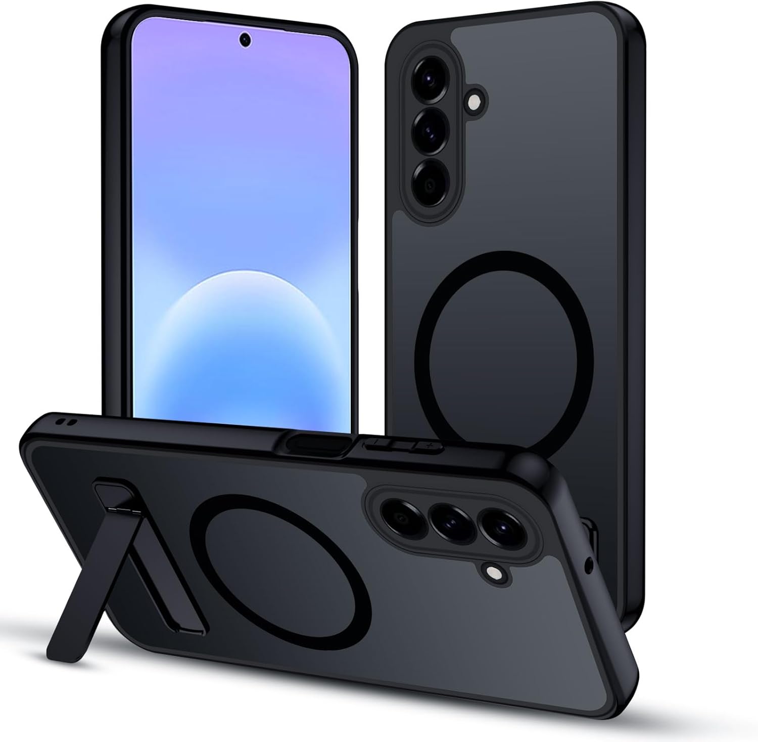 Detalle de XTCASE Cover magnetica per Samsung Galaxy A57: custodia traslucida opaca con supporto invisibile e protezione antiurto