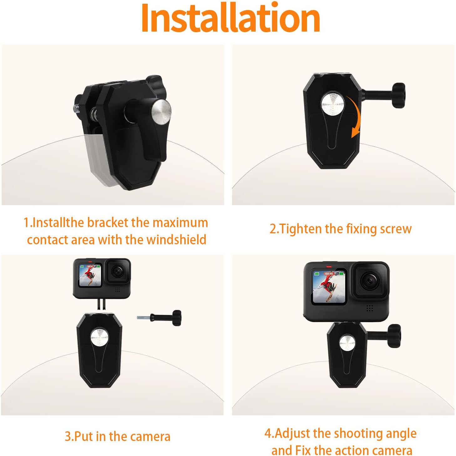 Thumbnail 6 de HAFOKO Motorcycle Windshield Camera Mount for GoPro