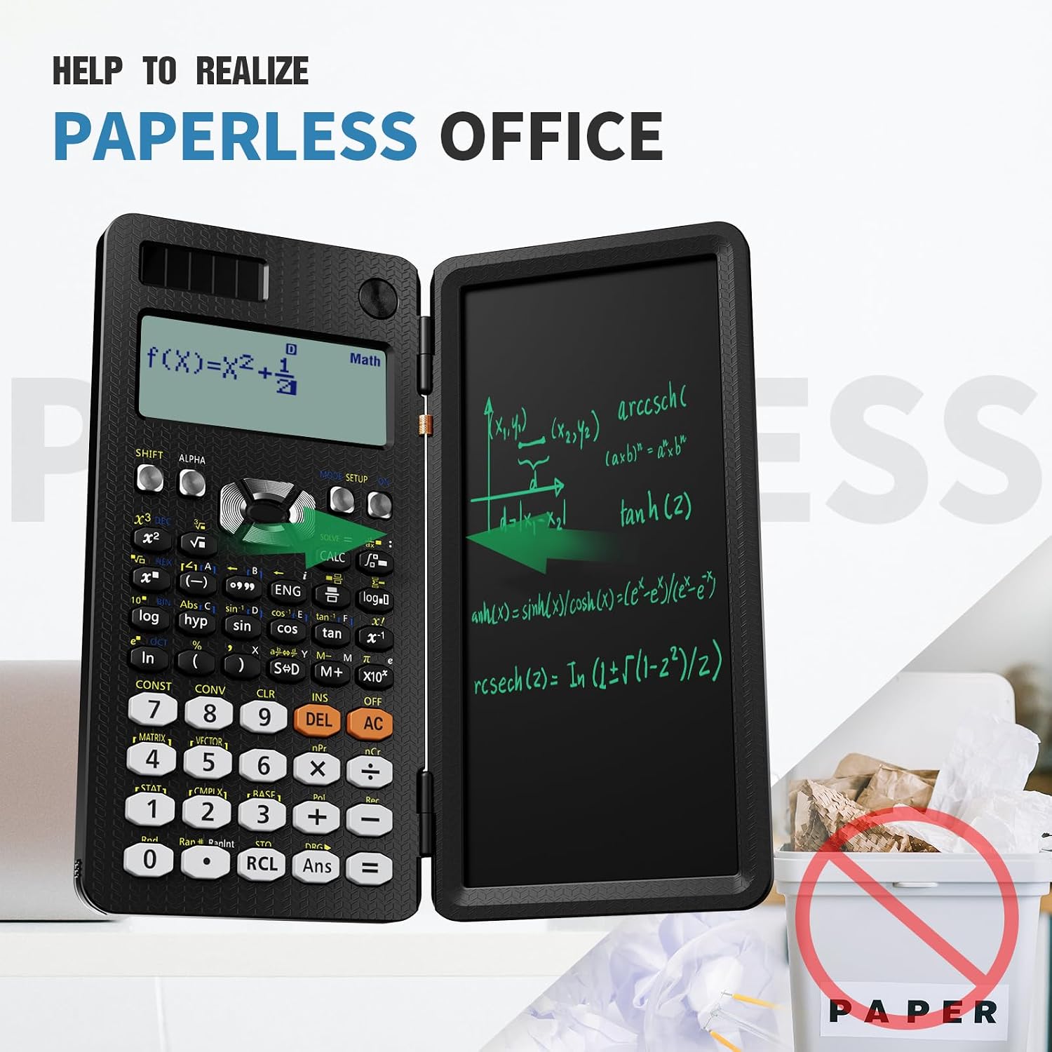 Detalle de ROATEE 991ES MAX Scientific Calculator with 417 Functions and LCD Writing Tablet