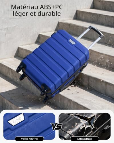 Detalle de COOLIFE Valise cabine 56 cm, 38 L en PC+ABS, roues pivotantes à 360°