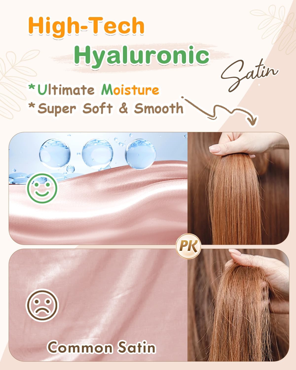 Detalle 2 de Bonnet Queen Satin Nuit cheveux bouclés