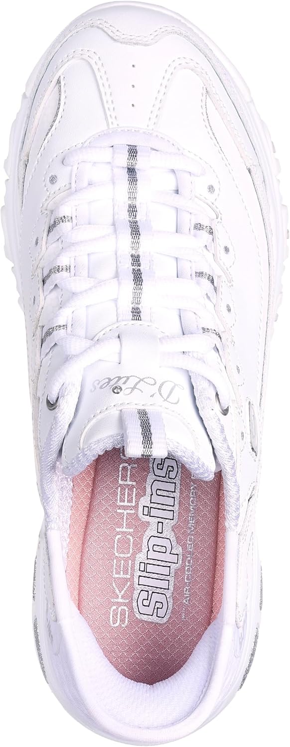 Detalle de SKECHERS スリップインズ:ディーライツ 150031 レディーススニーカー 本革・メッシュ・クッションインソール