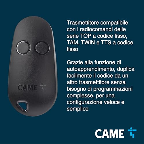 Thumbnail 6 de CAME TOP Telecomando bicanale a codice fisso nero con autoapprendimento – compatibile solo modelli CAME
