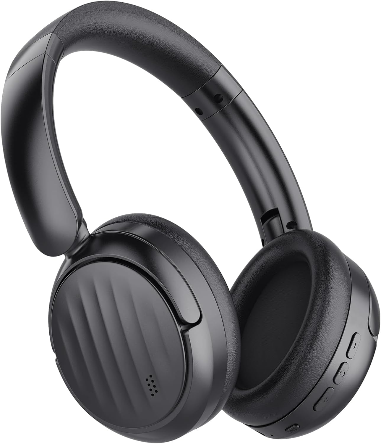 Detalle de MMWOWARTS Bluetooth Headphones with ANC — 35H Playtime, Over-Ear, Foldable, 40mm Drivers, Black