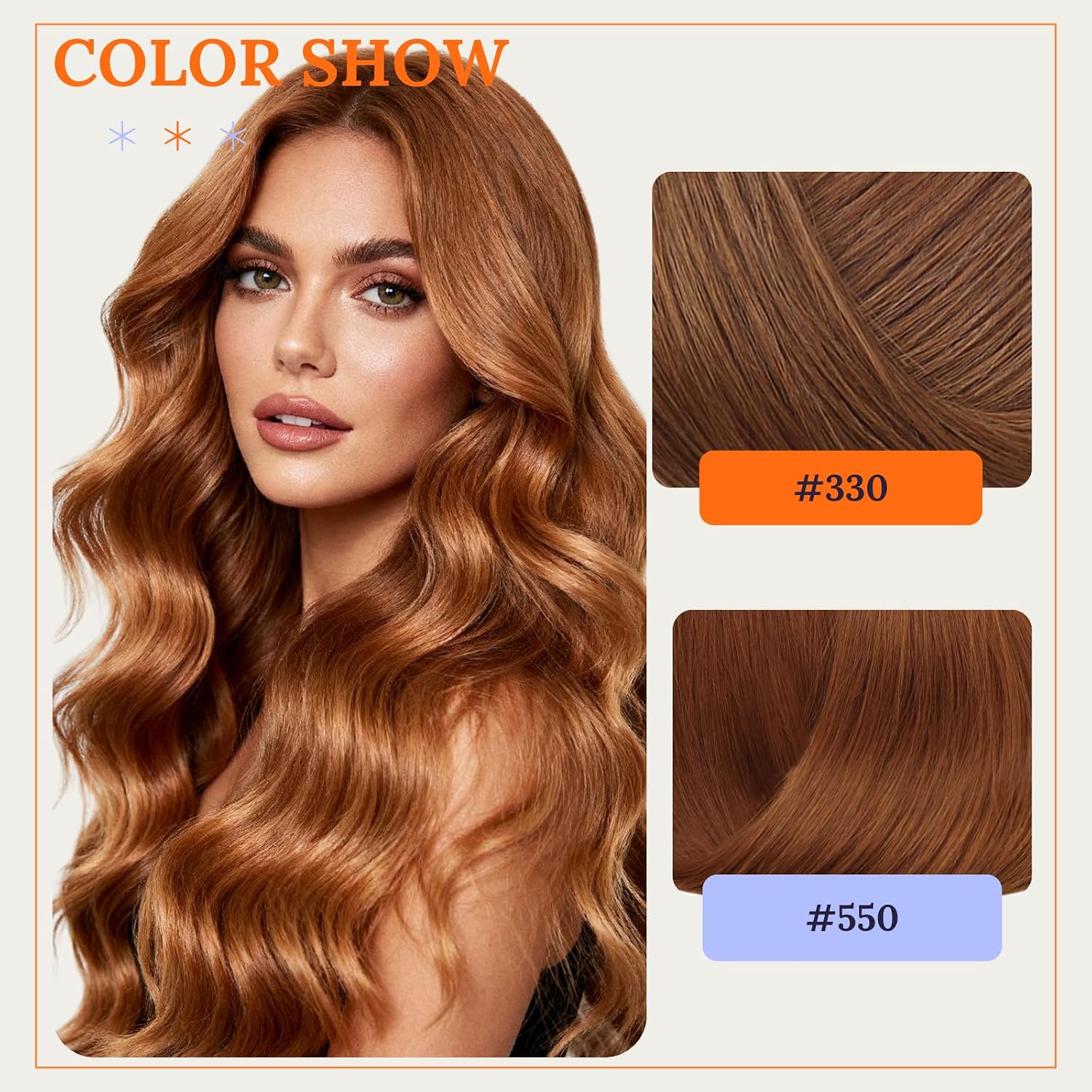 Thumbnail 3 de Full Shine Copper Weft Hair Extensions 120G 18 Inch Sew In Extensions