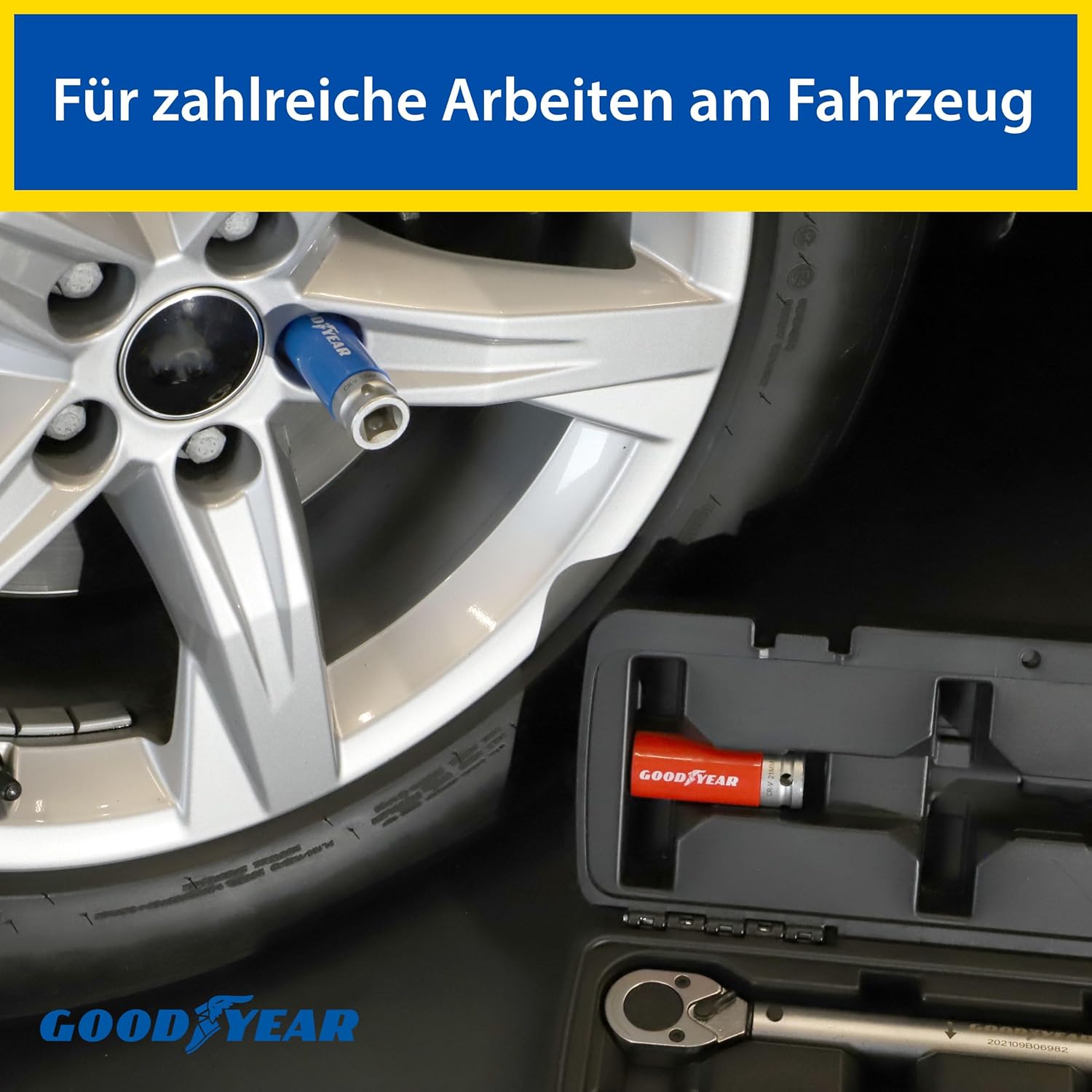 Thumbnail 2 de Goodyear Radwechselset 6-teilig – Drehmomentschlüssel, Umschaltknarre und 3-TLG. Steckschlüsselsatz mit Verlängerung