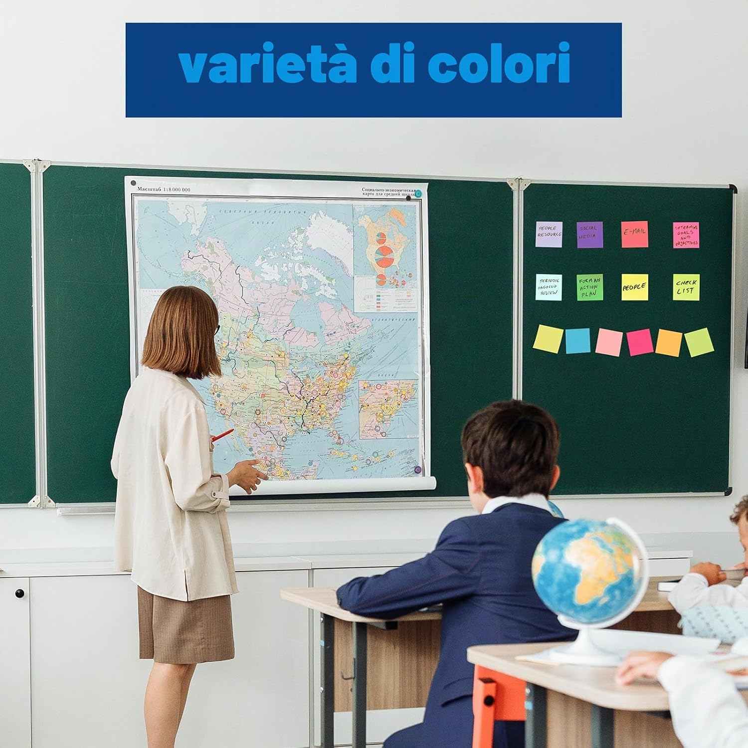 Detalle 2 de ZCZN Foglietti Adesivi Viscosità Super Forte – 4 Blocchetti, 76x76 mm, Nero