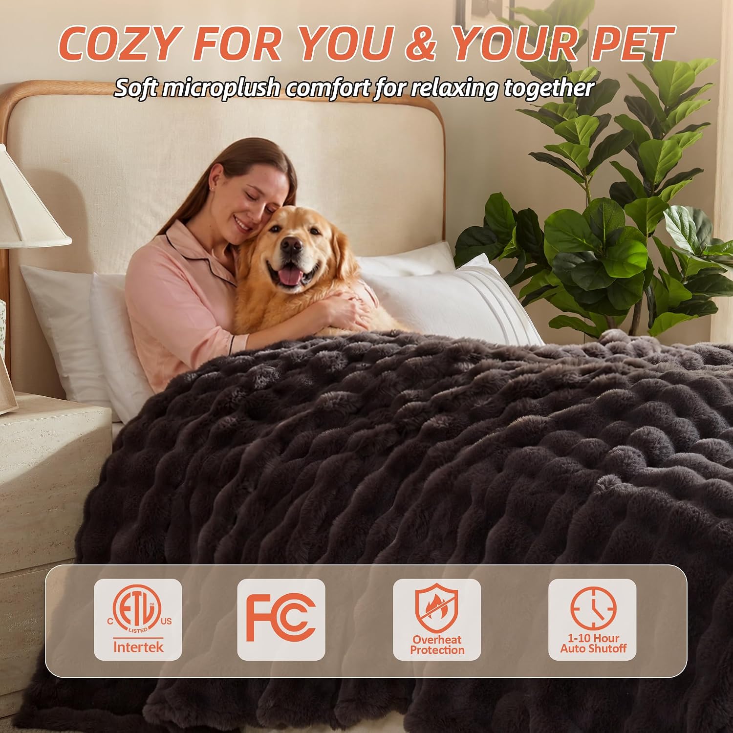 Thumbnail 6 de Electric Heated Throw Blanket 50 x 60 in