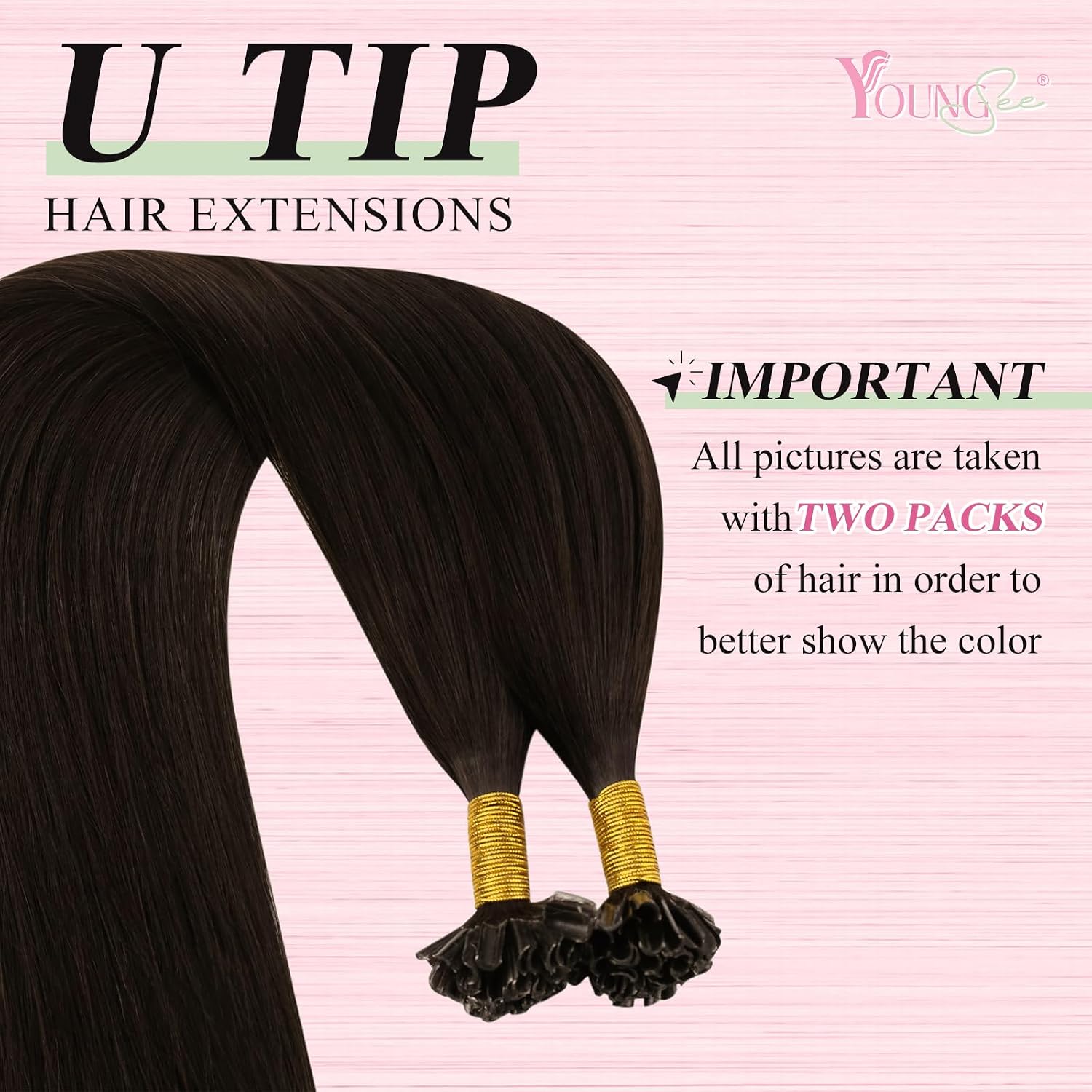Thumbnail 1 de YoungSee U-Tip Echthaar Extension 45 cm