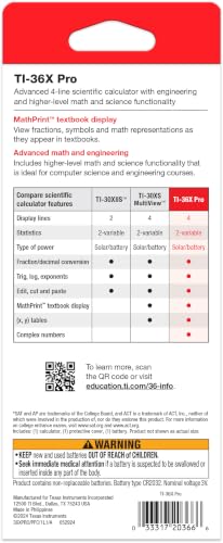 Thumbnail 7 de Texas Instruments TI-36X Pro Engineering/Scientific Calculator (9.7 Inch)