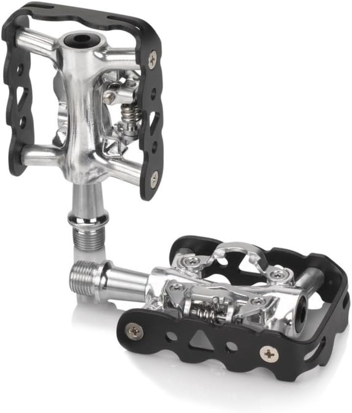 Detalle de XLC Pd-s20 Pédale de Vélo Adulte Mixte, Noir/Argent – Compatible SPD, Corps Aluminium