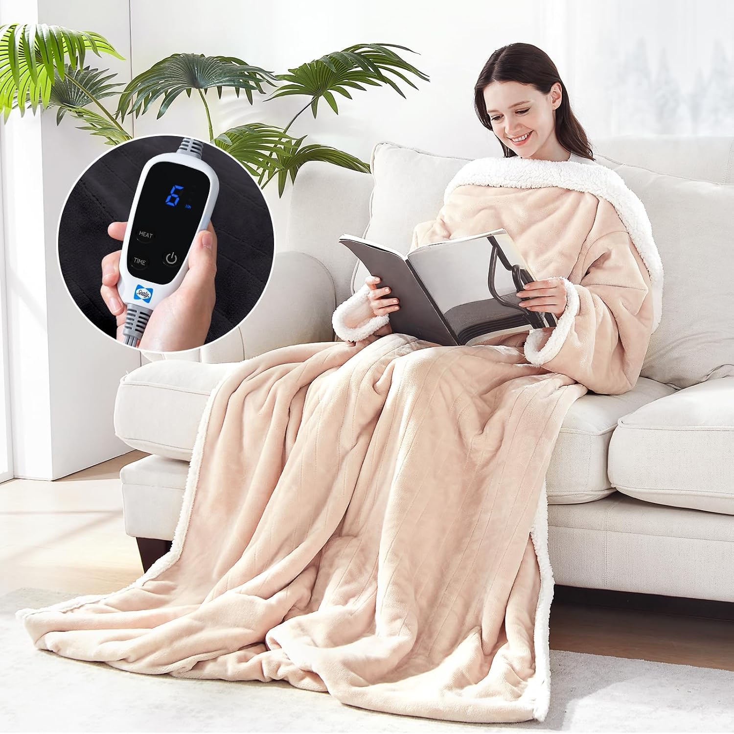 Detalle de Sealy Wearable Electric Blanket, 50 x 70 in