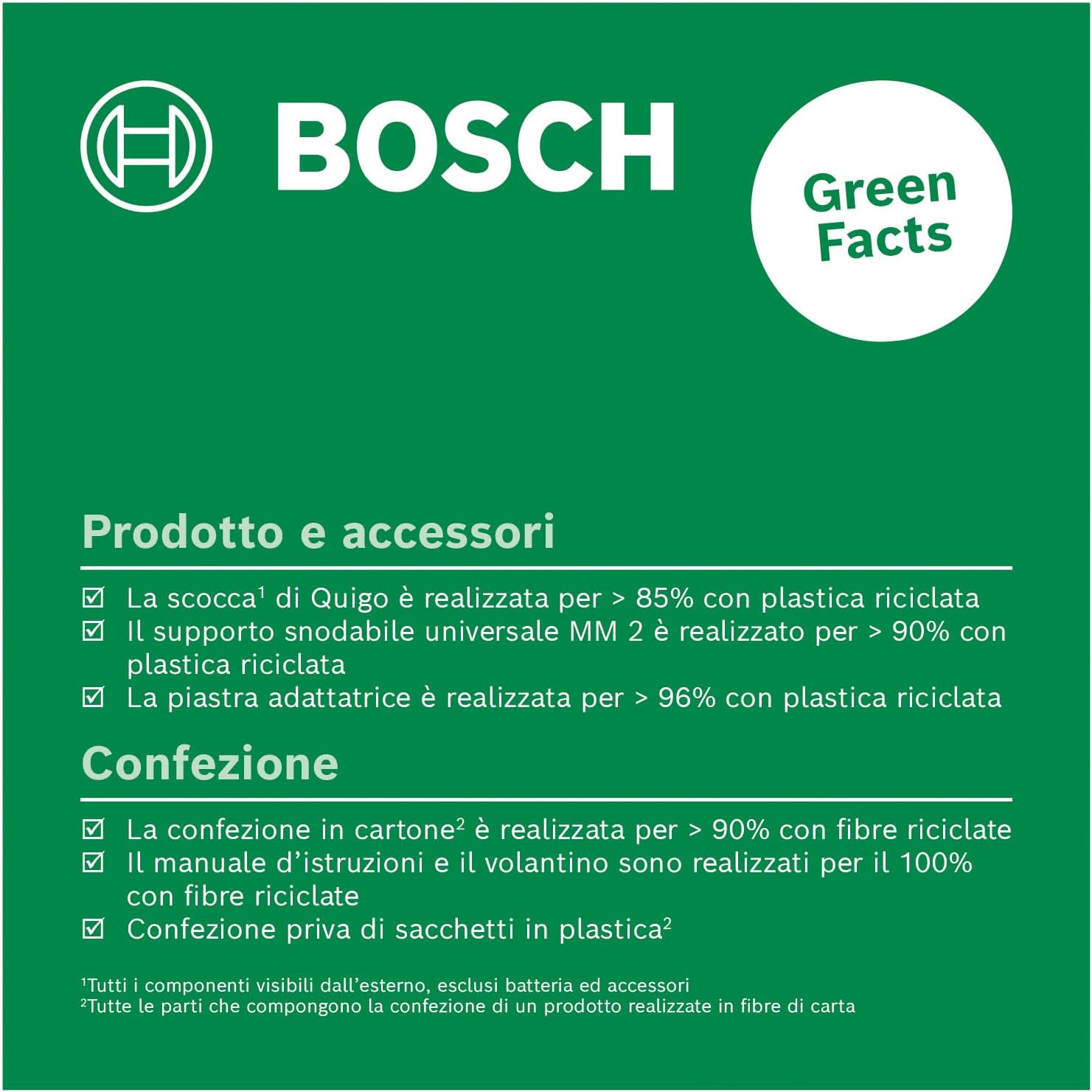Thumbnail 2 de Bosch Quigo livella laser a croce con morsetto snodabile MM 2 (allineamento preciso)