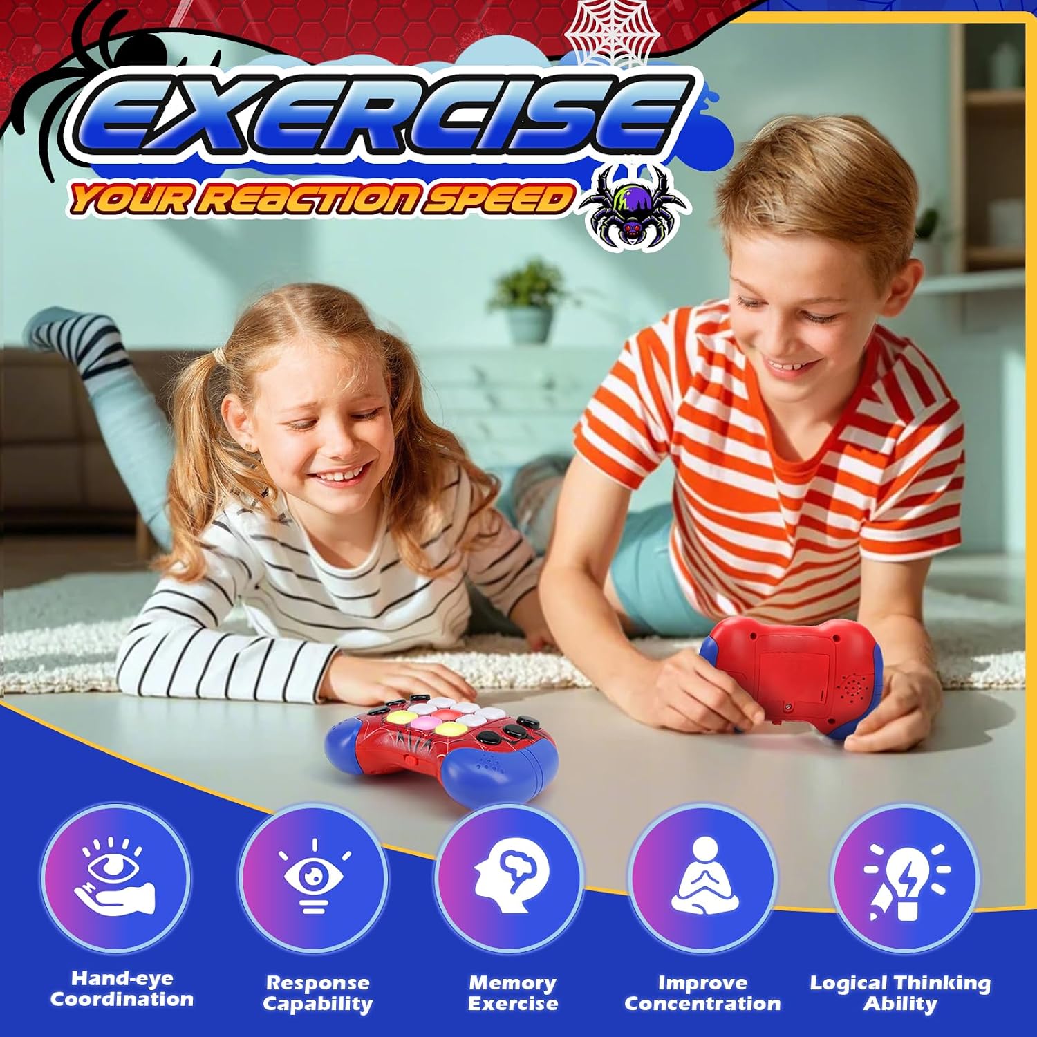 Detalle 2 de Spider Push Pop Fidget Toy for Ages 6–9