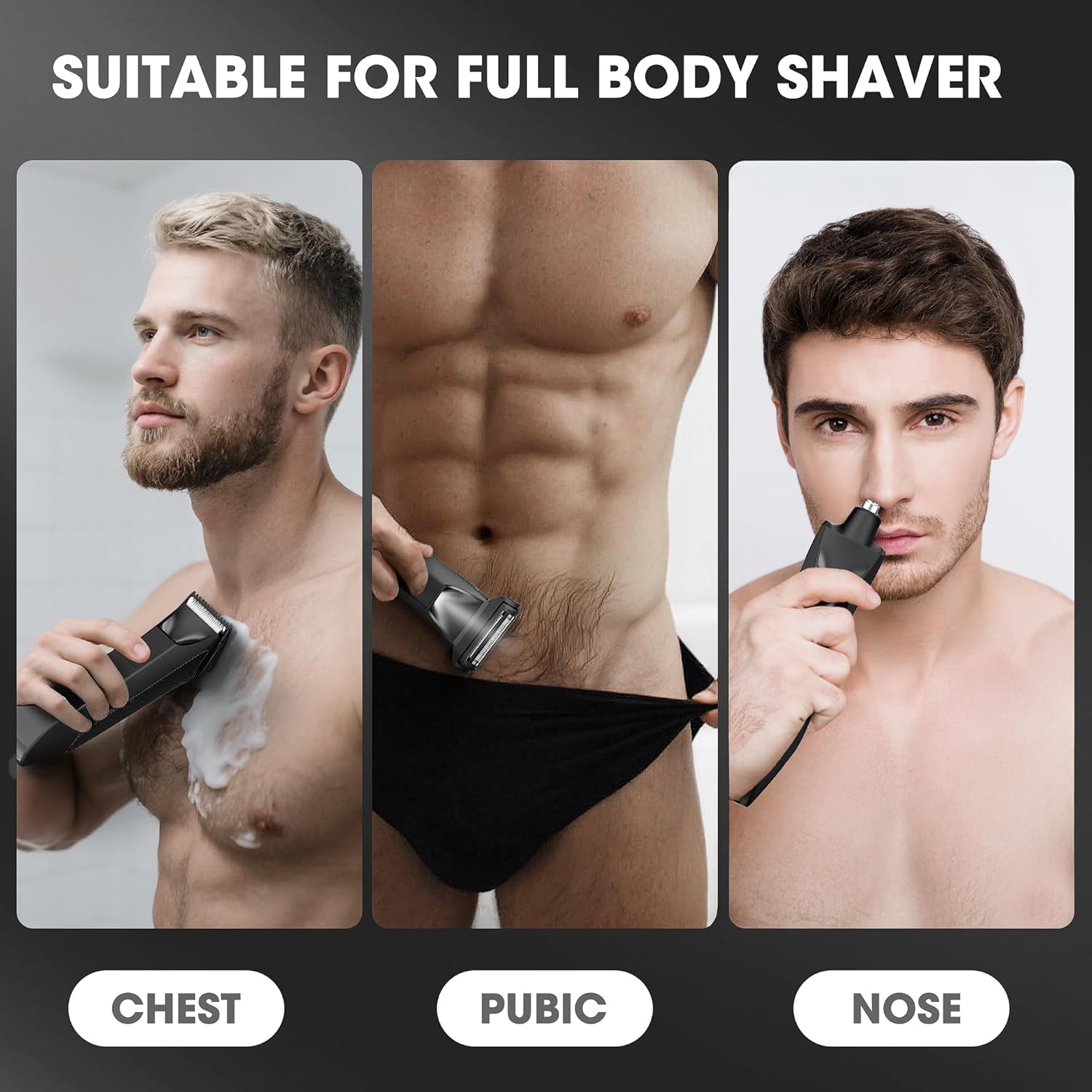 Detalle de Manscape Body and Ball Trimmer for Men: All-in-One Grooming Kit