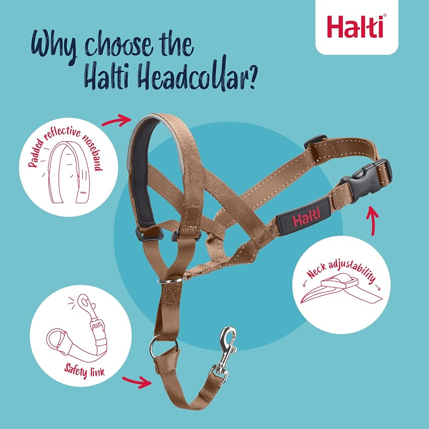 Detalle de HALTI Collar Ronzal Talla 3, banda nasal acolchada 🐕