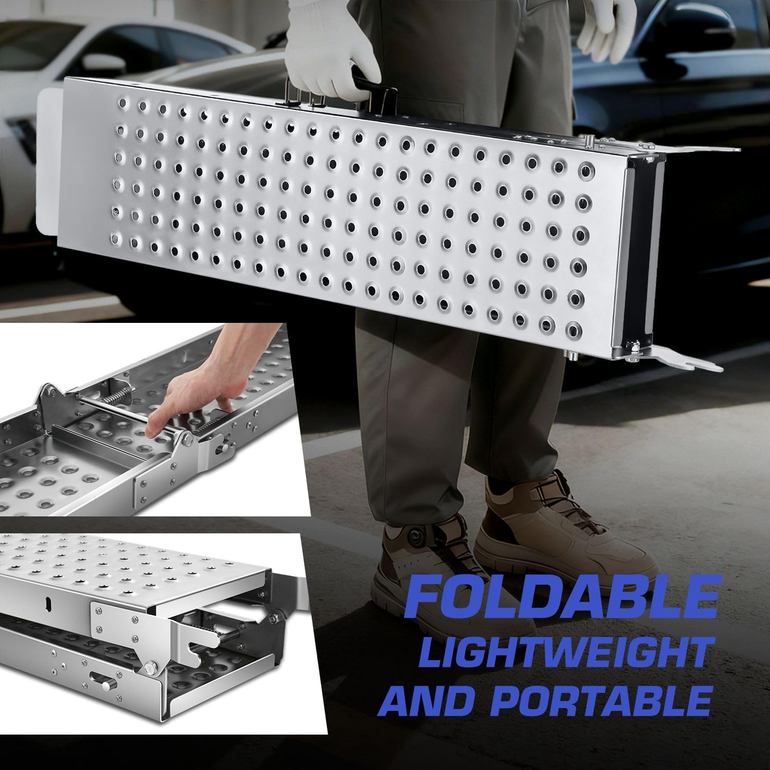 Thumbnail 6 de DNA Motoring Heavy Duty Folding Ramps (880 lbs capacity) 70" x 9" Multi-Use