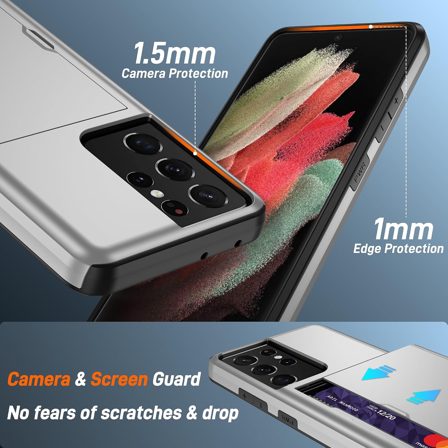 Thumbnail 4 de Pilaru Galaxy S21 Ultra Case with Hidden Card Slot