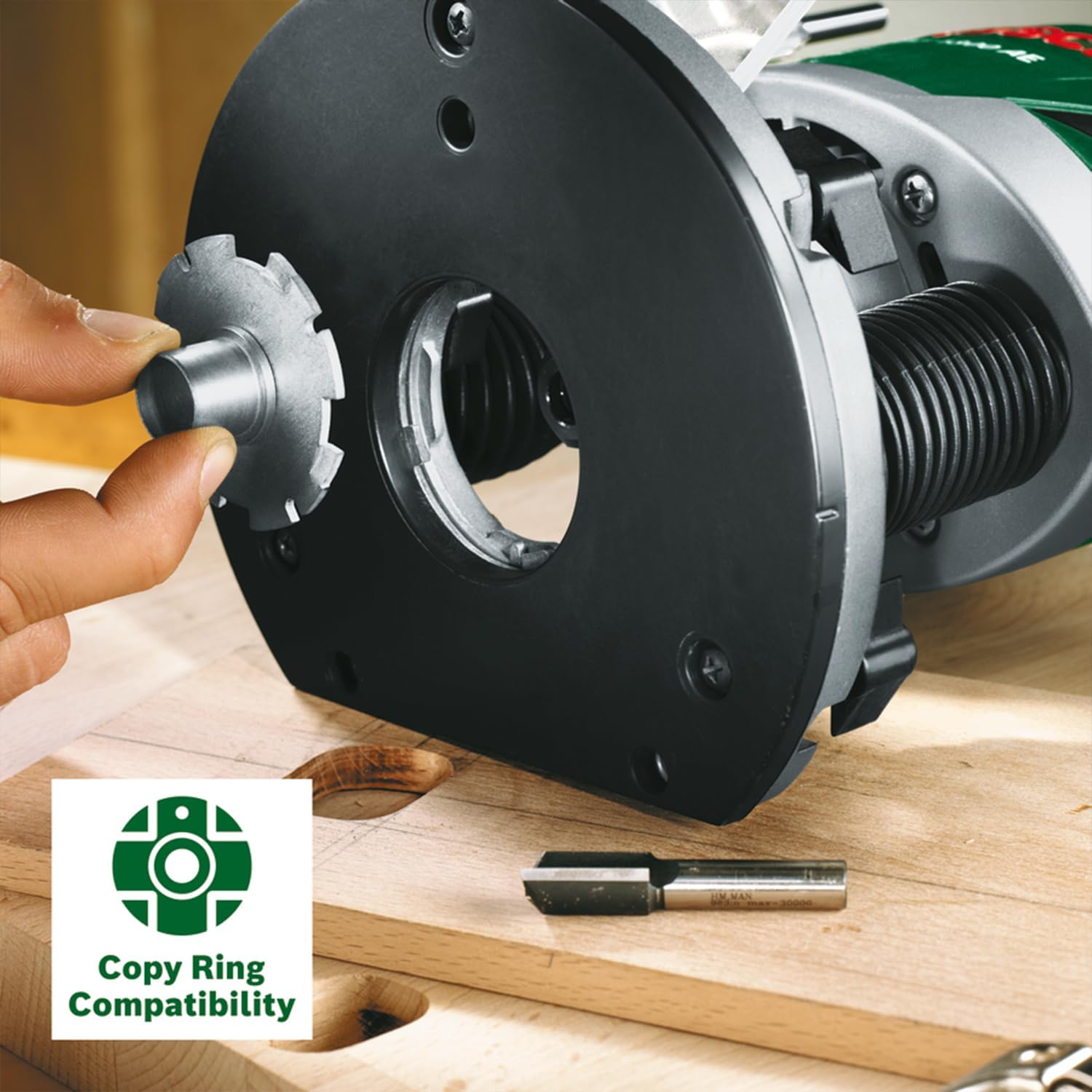 Thumbnail 5 de Bosch POF 1200 AE fresatrice 1200 W con sistema SDS, guida parallela e kit copiatori