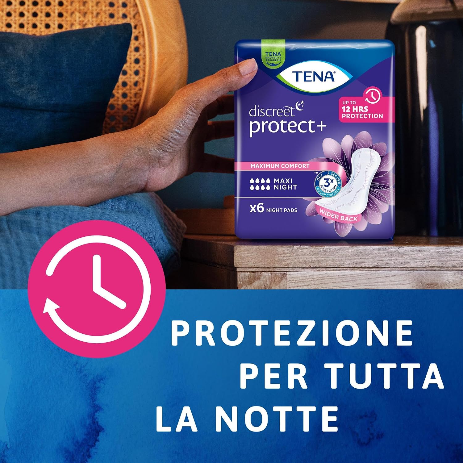 Detalle de TENA Discreet Maxi Night per perdite urinarie