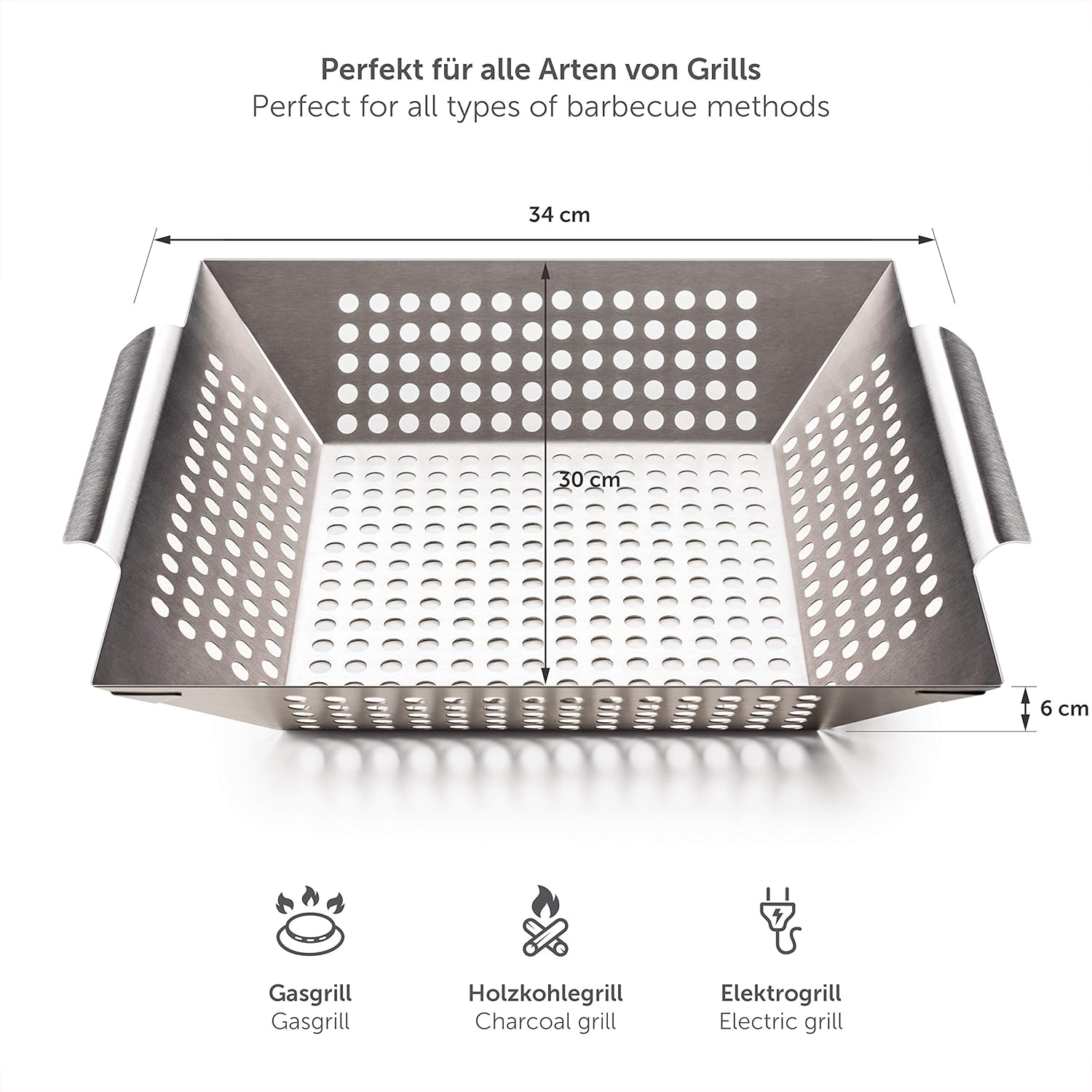 Thumbnail 2 de Blumtal cestino per verdure BBQ e grill in acciaio inox con cestello antiaderente (large)